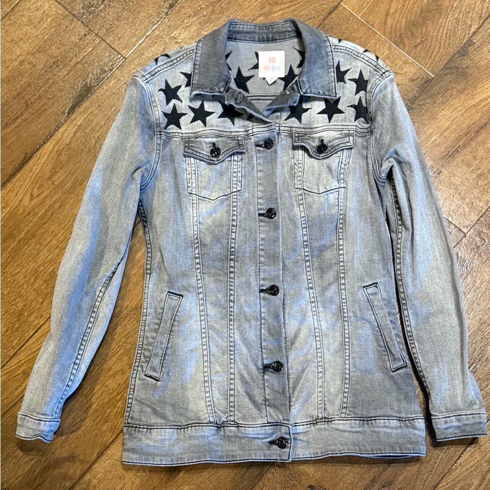 LuLaRoe Black Star Denim Jacket
